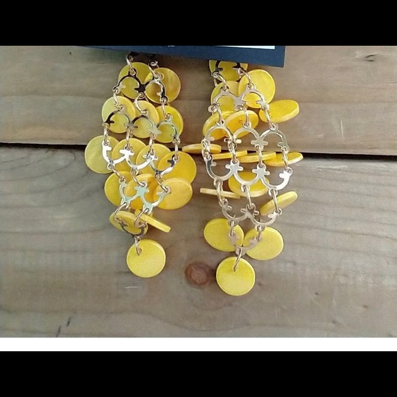 Designs by Jil yellow dangling earrings-NWT - Picture 5 of 9